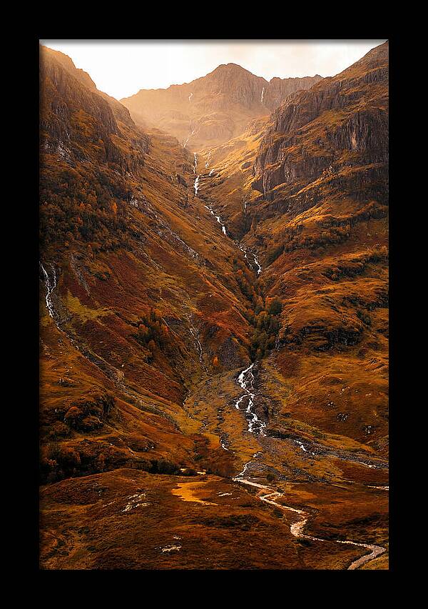 Glacier Carved Valley With Waterfalls
