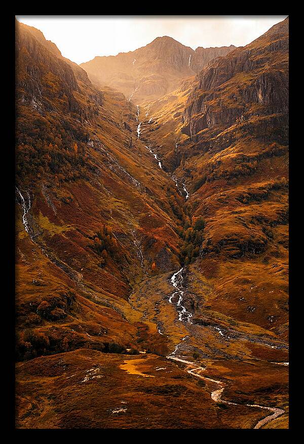 Glacier Carved Valley With Waterfalls