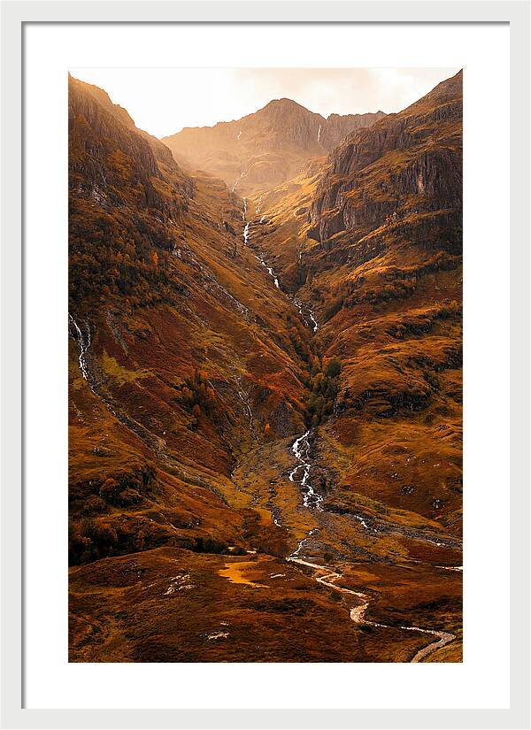Glacier Carved Valley With Waterfalls