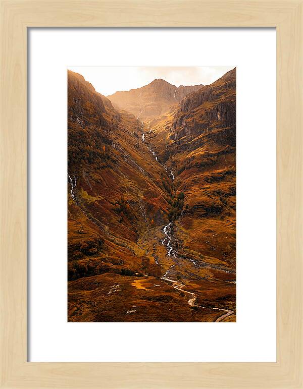 Glacier Carved Valley With Waterfalls