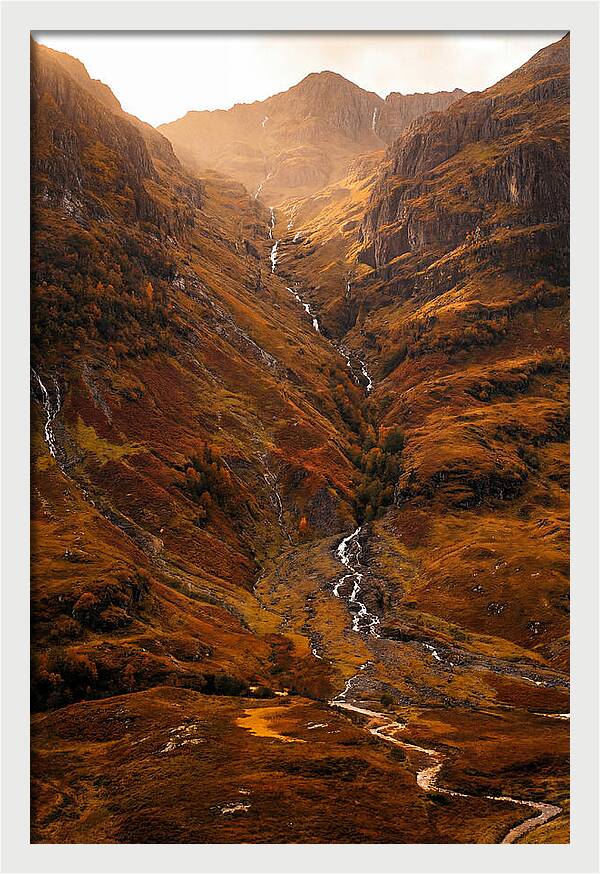 Glacier Carved Valley With Waterfalls