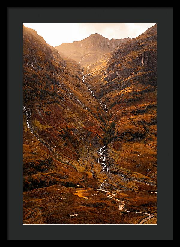 Glacier Carved Valley With Waterfalls
