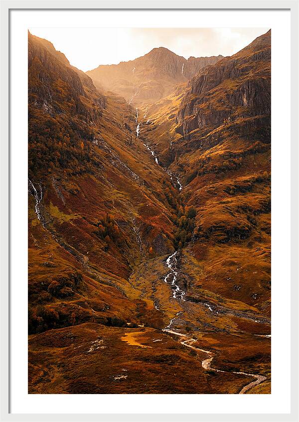 Glacier Carved Valley With Waterfalls