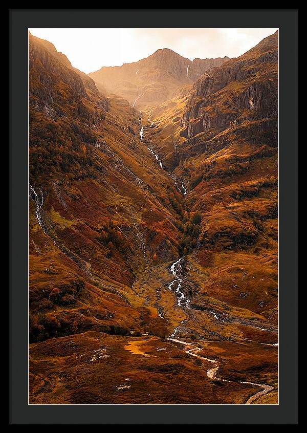 Glacier Carved Valley With Waterfalls