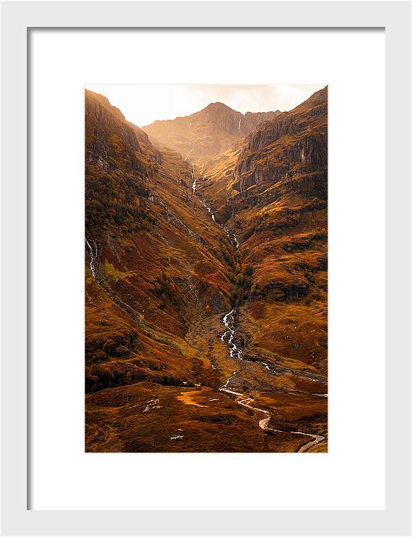 Glacier Carved Valley With Waterfalls