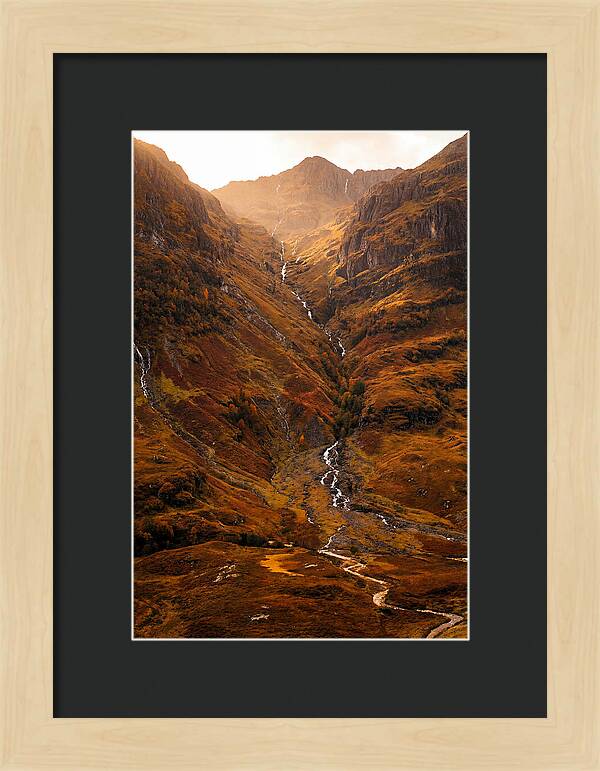 Glacier Carved Valley With Waterfalls
