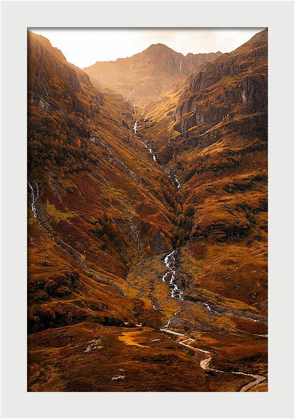 Glacier Carved Valley With Waterfalls