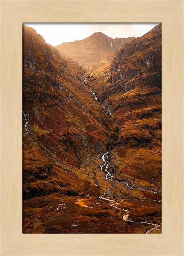 Glacier Carved Valley With Waterfalls