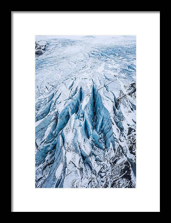 Glacier Crevasses From Above