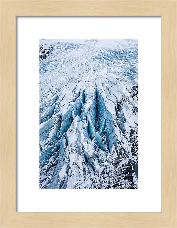 Glacier Crevasses From Above