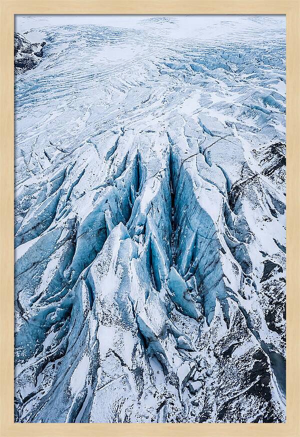 Glacier Crevasses From Above