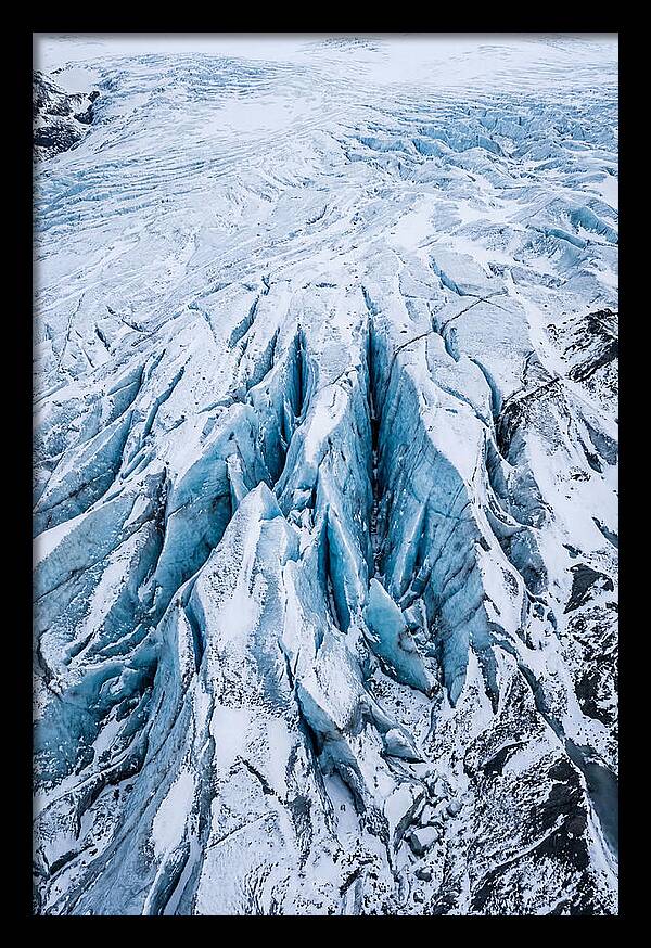 Glacier Crevasses From Above