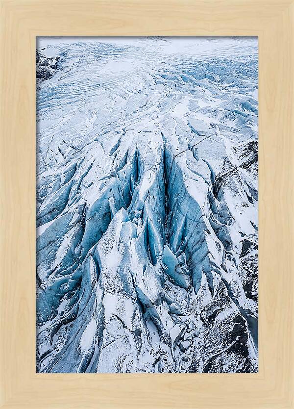 Glacier Crevasses From Above