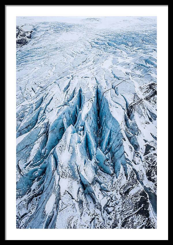 Glacier Crevasses From Above