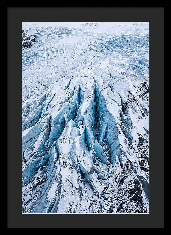 Glacier Crevasses From Above