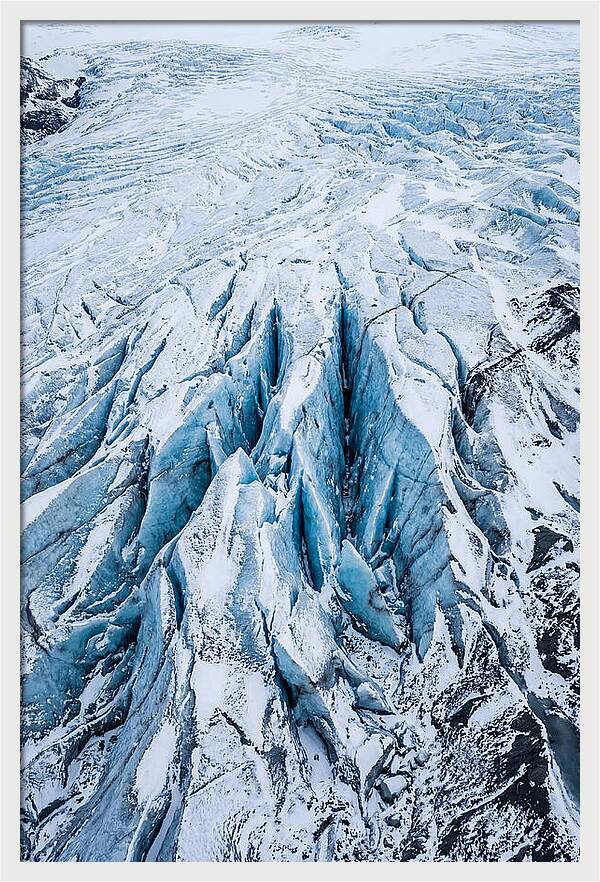 Glacier Crevasses From Above