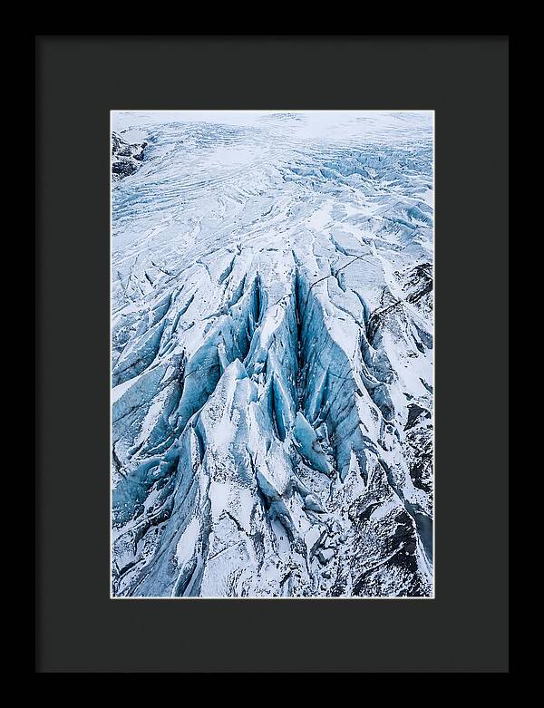 Glacier Crevasses From Above