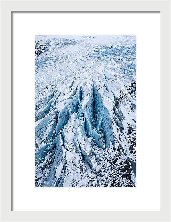 Glacier Crevasses From Above