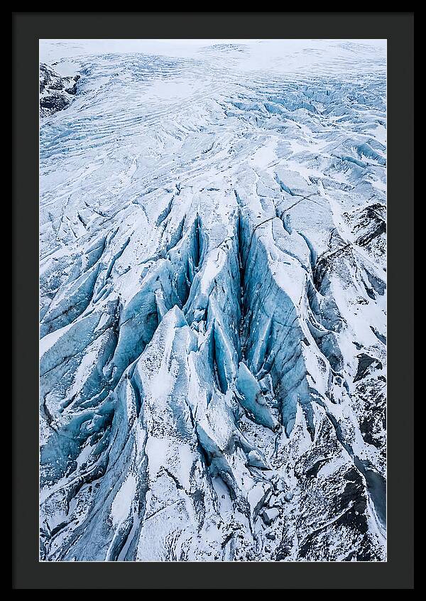 Glacier Crevasses From Above