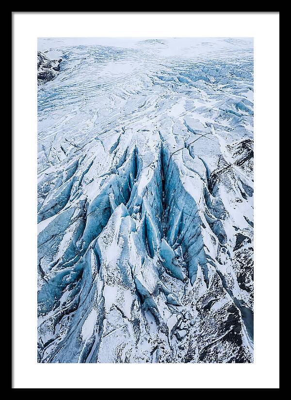 Glacier Crevasses From Above