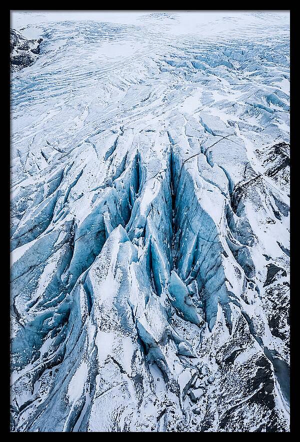 Glacier Crevasses From Above