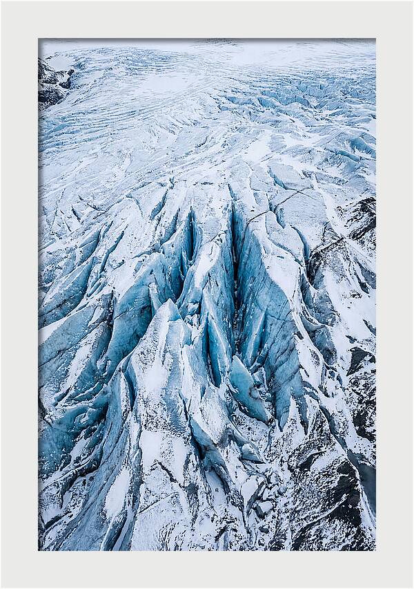 Glacier Crevasses From Above
