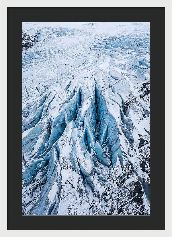 Glacier Crevasses From Above