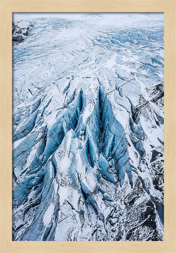 Glacier Crevasses From Above