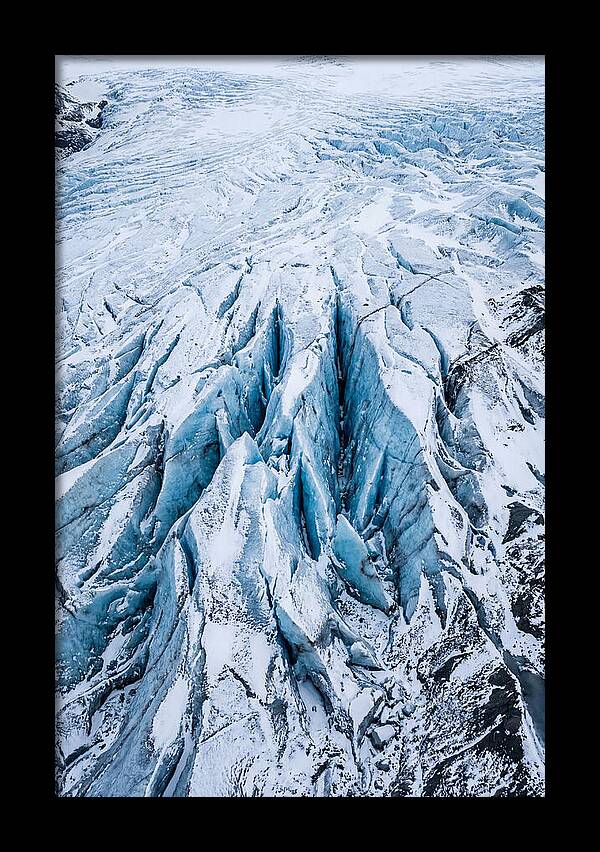 Glacier Crevasses From Above