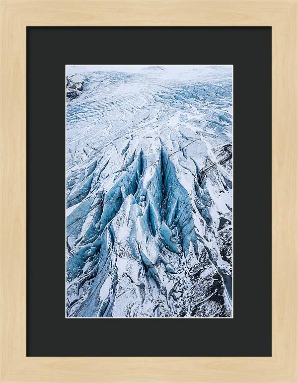 Glacier Crevasses From Above