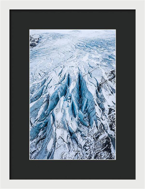 Glacier Crevasses From Above