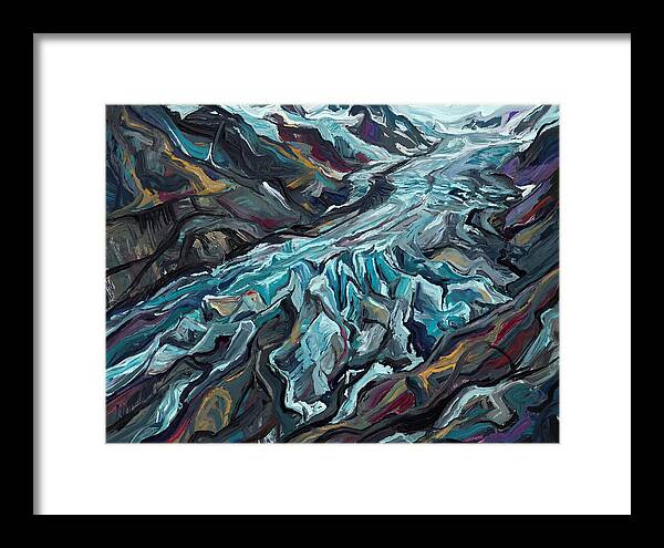 Glacier In Expressionist Style