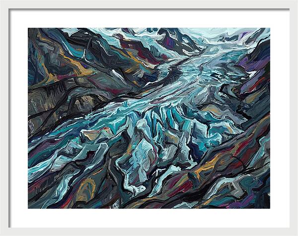 Glacier In Expressionist Style