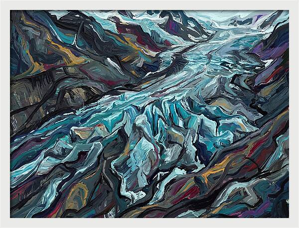 Glacier In Expressionist Style