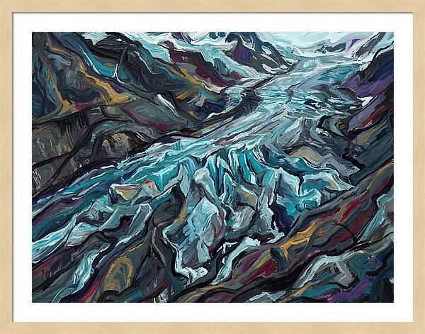 Glacier In Expressionist Style