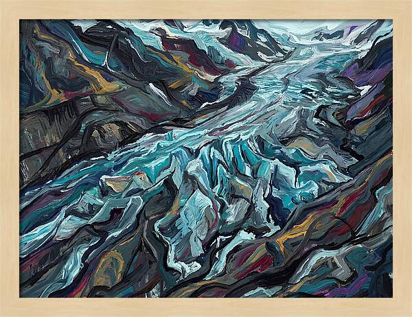 Glacier In Expressionist Style