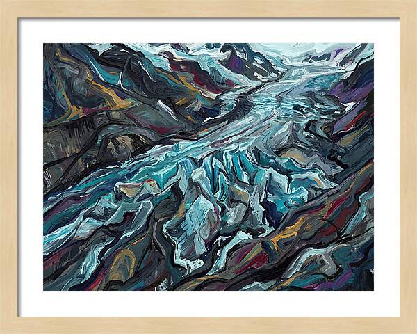 Glacier In Expressionist Style