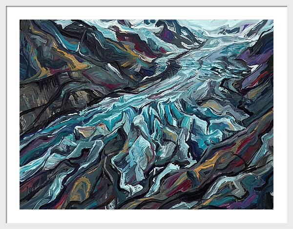 Glacier In Expressionist Style
