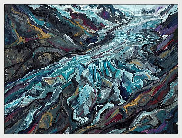 Glacier In Expressionist Style