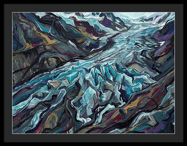 Glacier In Expressionist Style
