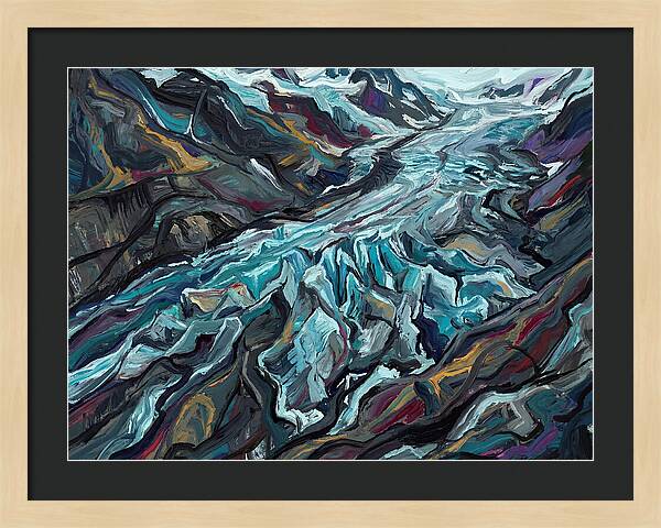 Glacier In Expressionist Style