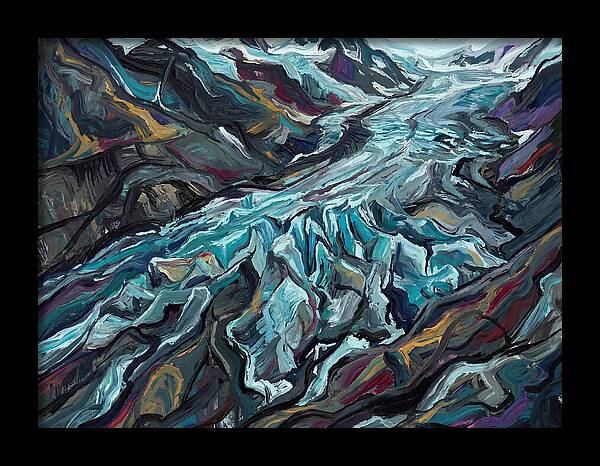 Glacier In Expressionist Style