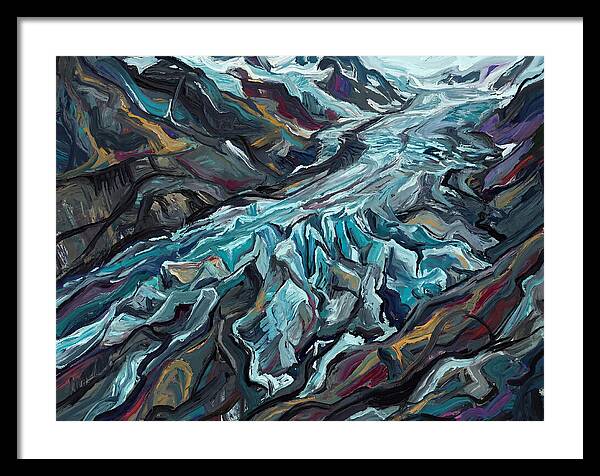 Glacier In Expressionist Style