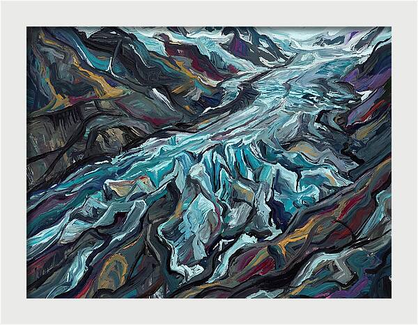 Glacier In Expressionist Style