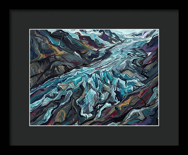 Glacier In Expressionist Style