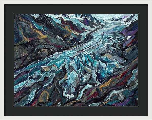 Glacier In Expressionist Style