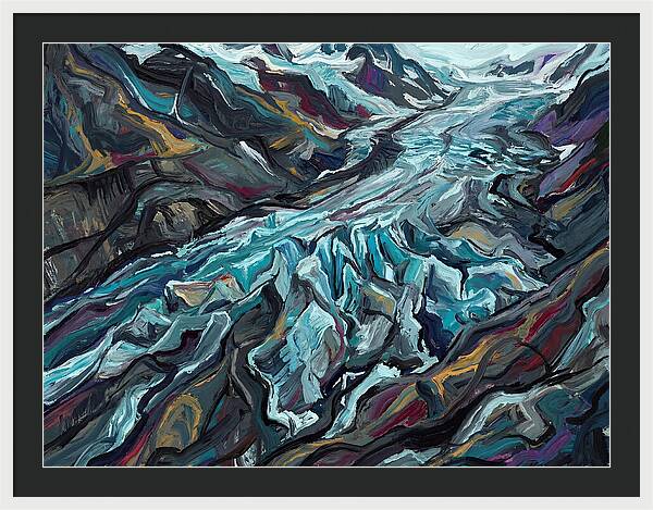 Glacier In Expressionist Style
