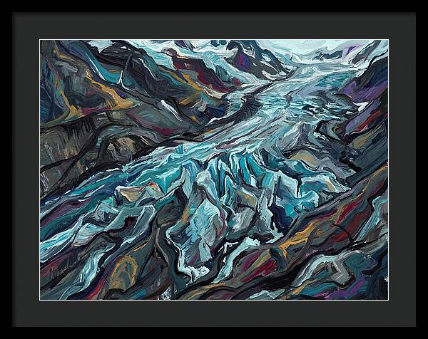 Glacier In Expressionist Style