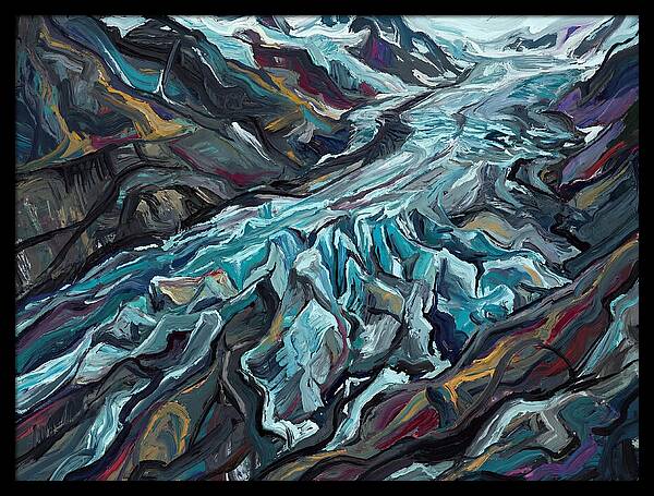 Glacier In Expressionist Style