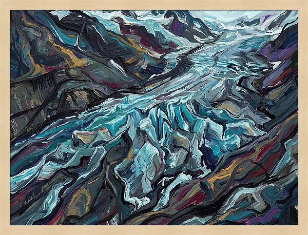 Glacier In Expressionist Style